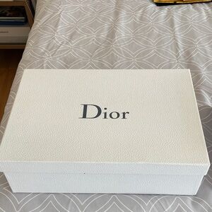 Dior Cream Textured Box ( empty) 14x10x4 inches